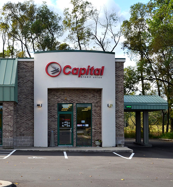 Capital Credit Union branch building in Sturgeon Bay in Door County Wisconsin on Green Bay Road