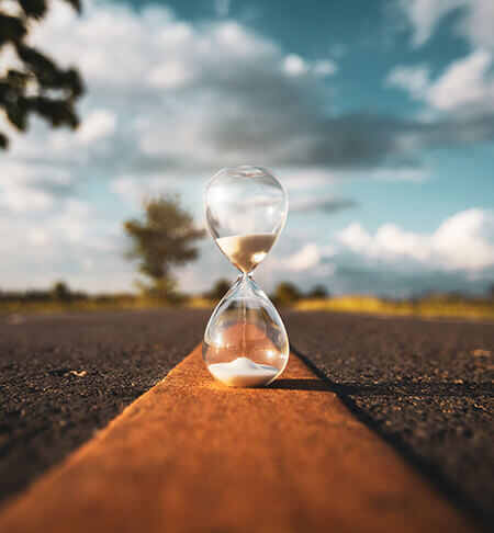 Sand glass timer.