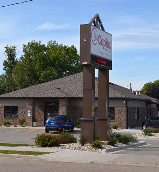 Capital Credit Union branch building in the town of Freedom in Outagamie County WI on County Road E