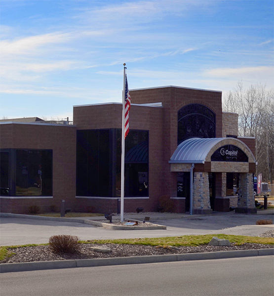 Capital Credit Union branch building in Howard Suamico village in Brown County WI on Lineville Road