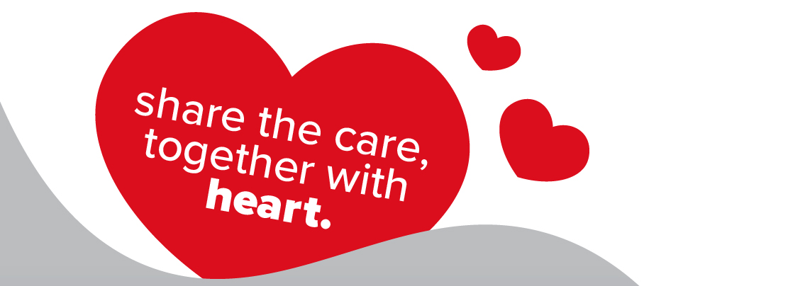 Share the care, together with heart.