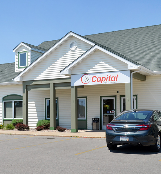 Capital Credit Union branch building in village of Greenville in Outagamie County WI on Parkview Dr