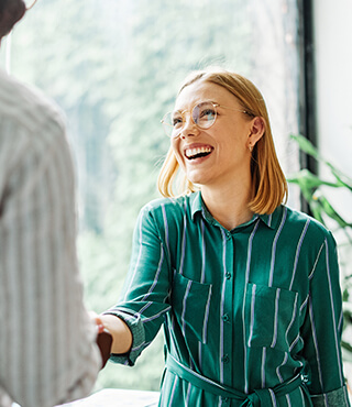 Lady meeting with financial advisor