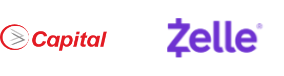 Capital Credit Union and Zelle logos