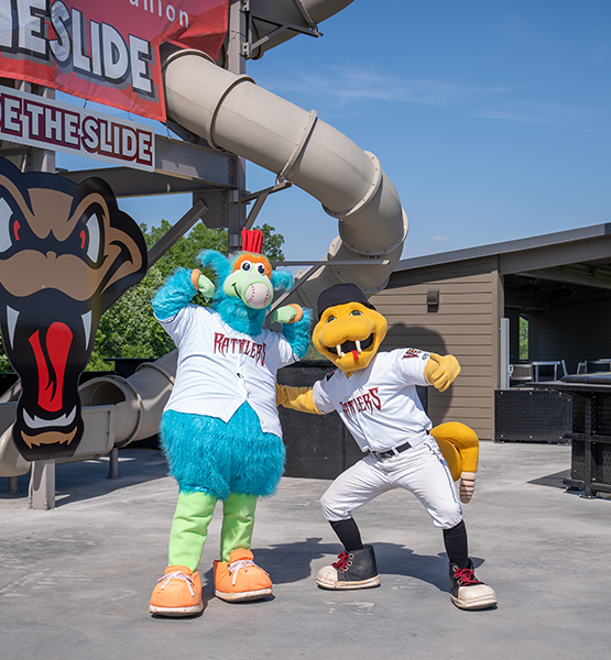Whiffer and Fang at Capital Credit Union Slide