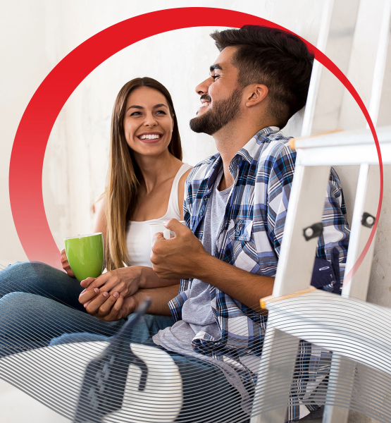 couple enjoying renovated home