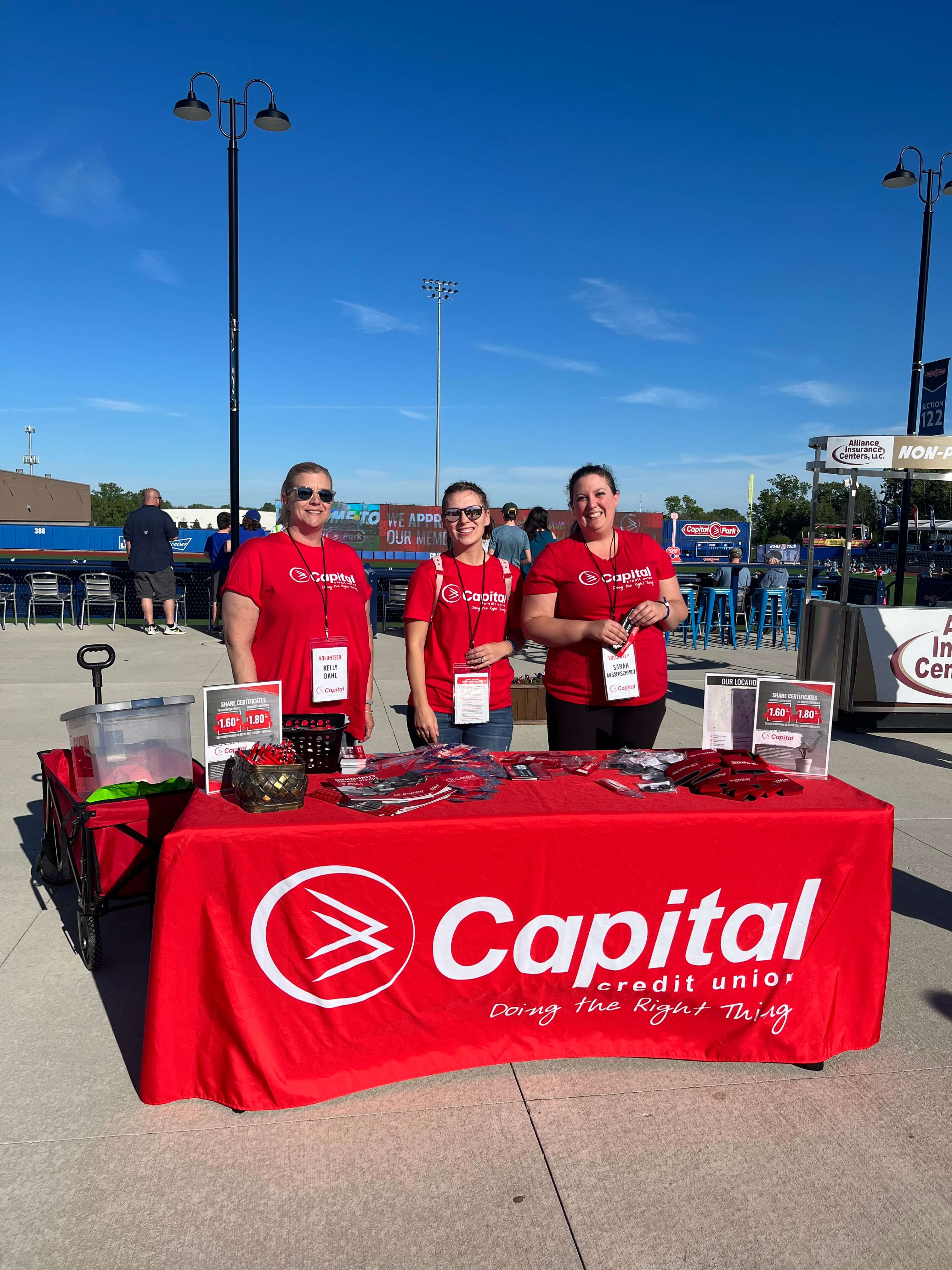 Capital Employees in Capital shirt.