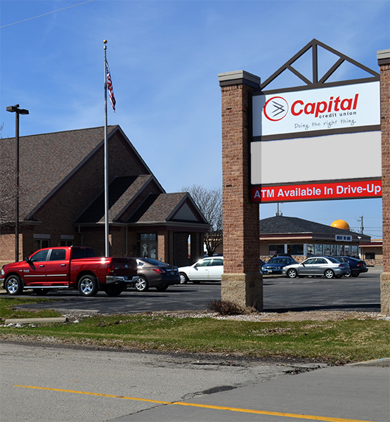 Capital Credit Union branch building in Appleton Wisconsin on West Wisconsin Avenue
